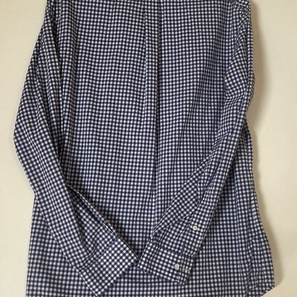 Men’s Ralph Lauren blue white gingham button down dress  shirt size M - Picture 4 of 4